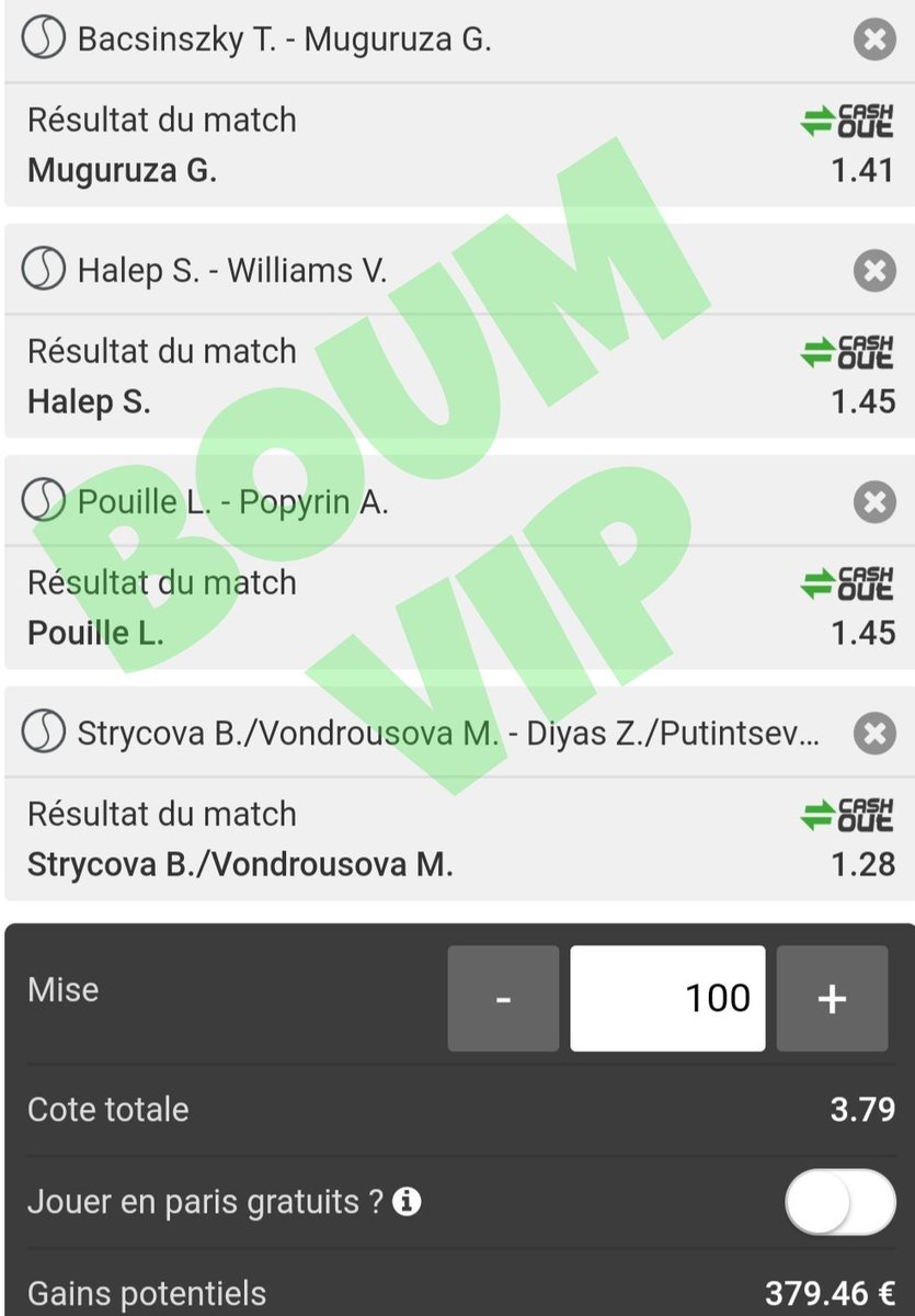 BOUMMM
4/5 en tennis sur le VIP cette nuit, on c'est régalé
http://www.blizzakoprono.fr
#ligue1 #ligue1conforama #transfert #mercato #blizzakoprono #FDJ #teamparieurs #parionssport #parissportifs #parissportif #pronostic #Ligue2