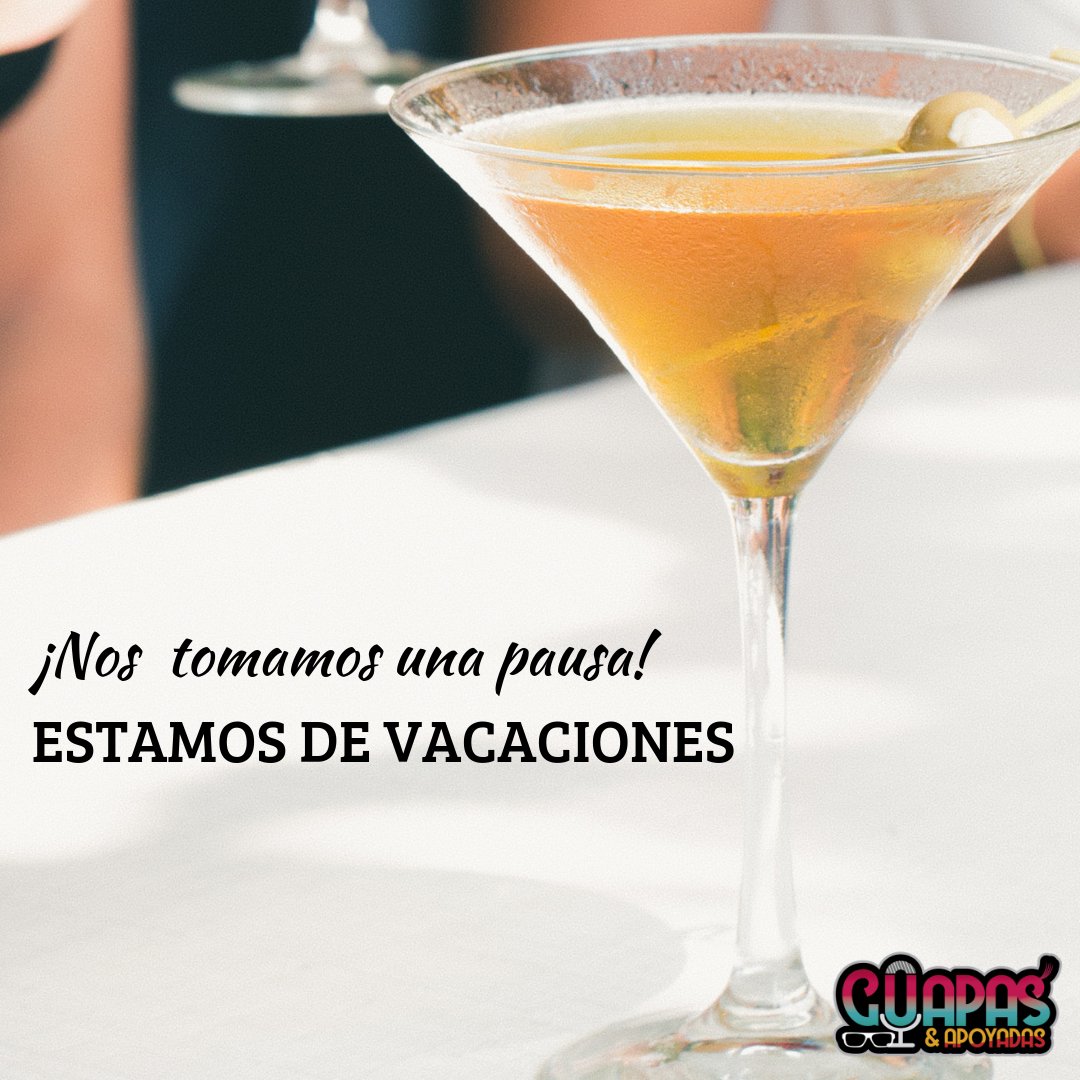 Te deseamos un excelente fin de semana, te recordamos que TOMAMOS UNA PAUSA🍷🍹🍸 estamos de vacaciones.
.
#GuapasyApoyadas #cup #cocktails #vacaciones #verano #Argentina