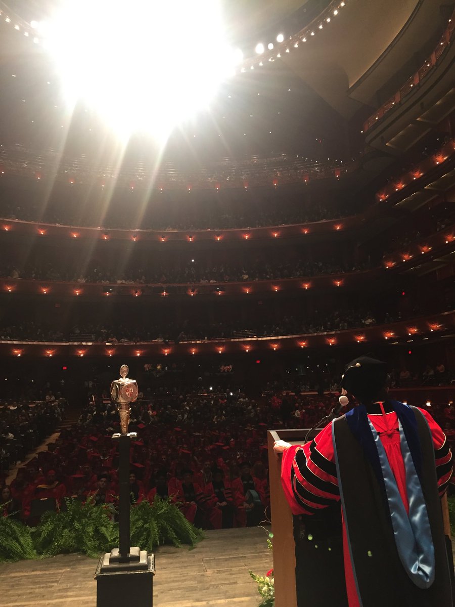 Thrilled to be joining the amazing @montclairstateu graduate students this morning in #Newark at NJ Performing Arts Ctr as they all prepare to leave here w/ doctorates or master’s degrees!