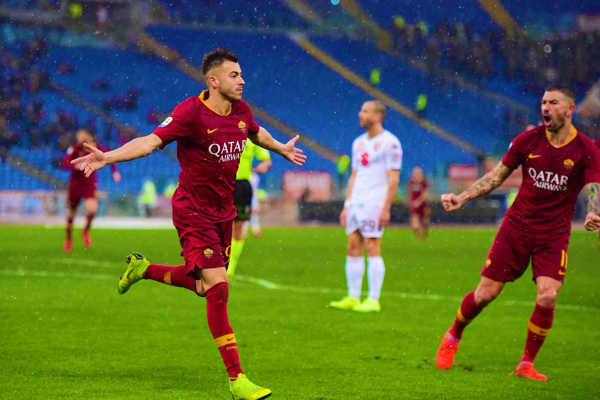 El Shaarawy celebrando el tanto de la victoria.