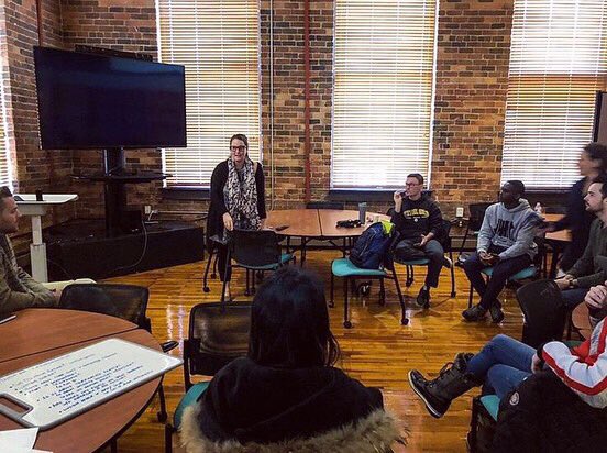 wfudocfilm's tweet photo. This week our students planned an informal screening of their own films. Films in all stages, rough cuts, sequences, scenes, trailers, and clips were shared. 
#WFUdocfilm @WakeForest @brookstowninn #filmsinprogress #progress #docfilm #learnfilm #filmschool #documentaryfilm https://t.co/Qju3r6959N