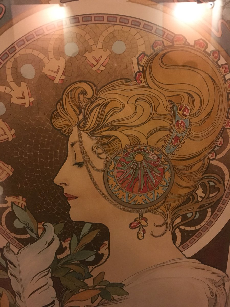 I spent part of the day enjoying Alphonse Mucha. @Pallavicinisrl #bologna #mucha #art #artnouveau
