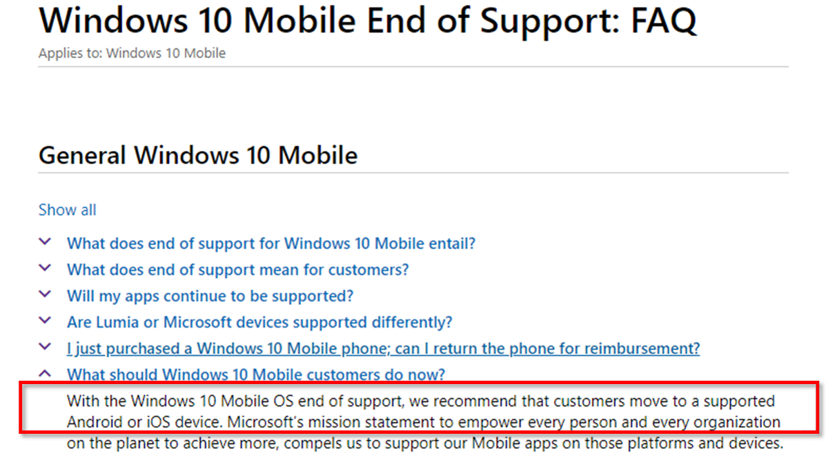 SivarajAmbat's tweet photo. That's a sad end to a great #mobile platform. #WindowsPhone introduced features like Live Tiles, #Metro/flat design, Panorama and Pivot controls which started new trends in #UX. Developers loved @VisualStudio #ExpressionBlend.
RIP #Windows10Mobile
https://t.co/rDKjL53E1h https://t.co/fHetfDwFhm