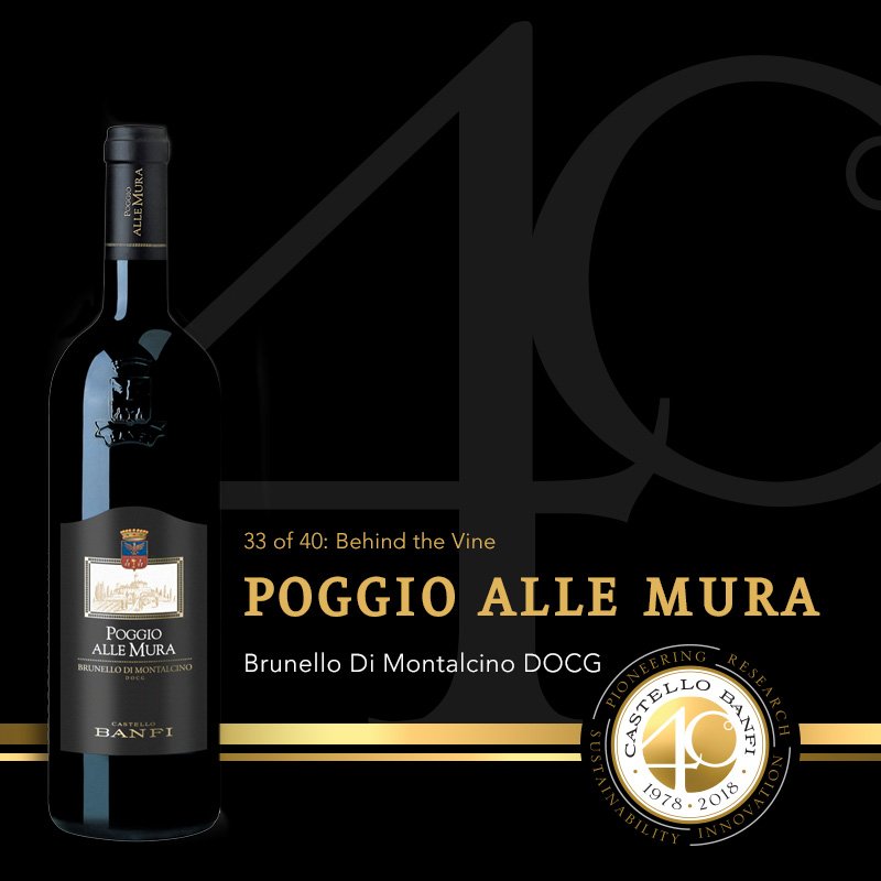 Poggio alle Mura is the historical name of the 12th century fortress crowning the Banfi vineyard estate. Today the castle has been christened Castello Banfi. This wine is full and powerful with ripe and gentle tannins making it velvety and harmonious.