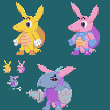 Just finished the first commission this year :D
Some character sprites for a game prototype of @queenburtis ^^
#pixelart #digitalart #aseprite #indiedev #gamedev #conceptart #pixelartist #artistsontwitter #ドット絵 #gameart
