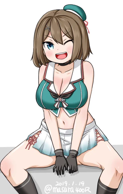#艦これ版深夜の真剣お絵描き60分一本勝負
#艦これ版真剣お絵描き60分一本勝負_20190119
#摩耶
まやーさん 