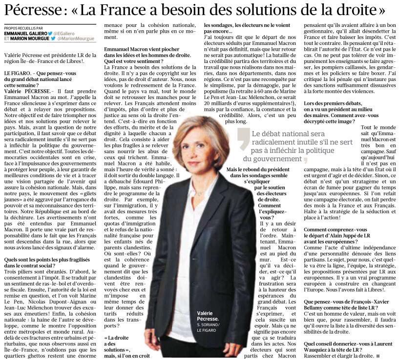 othmannasrou's tweet photo. .@vpecresse dans @Le_Figaro : "Quand le pays va mal, tout le monde doit se retrousser les manches pour le relever. Les Français attendent moins d'impôts, plus d'ordre et plus de justice". Pas mieux ! https://t.co/W9b7OxD7bT