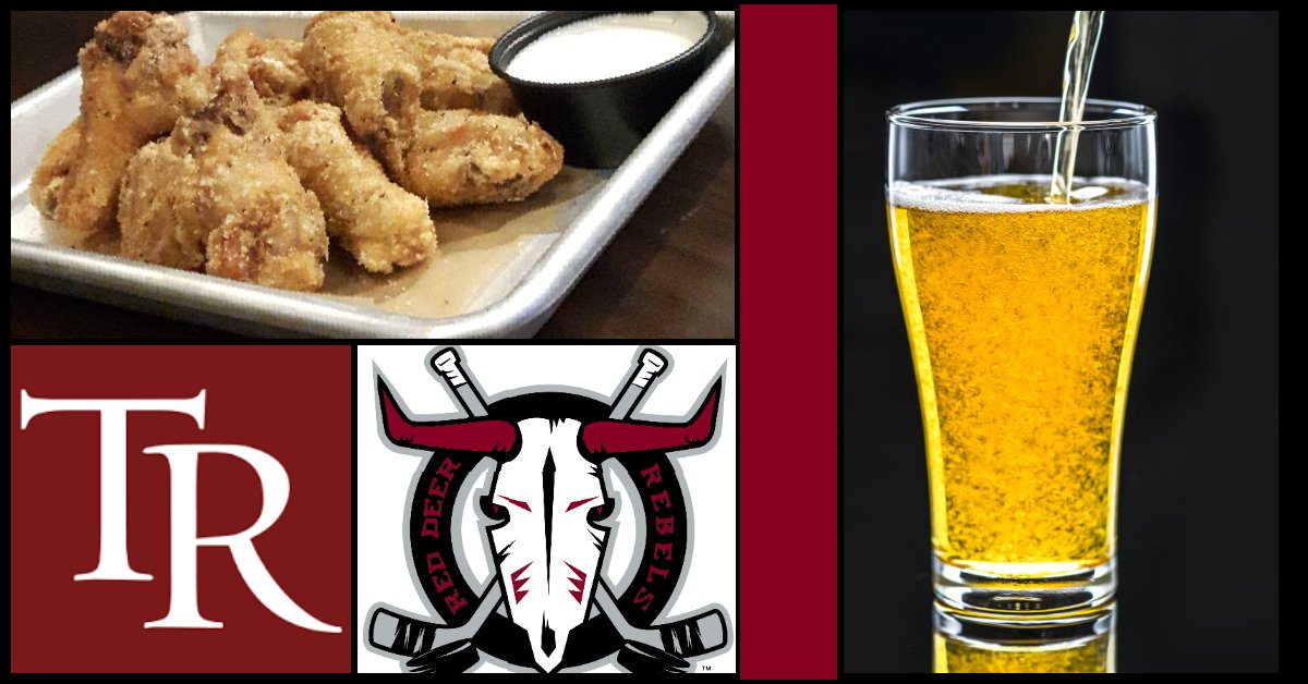 Your Rebels hit the ice tonight against the Hurricanes. Join us for the POST-GAME with 1/2 price WINGS &amp; $5 PINTS! Go Rebels Go!! <a href="/Rebelshockey/">Red Deer Rebels</a> #WHL