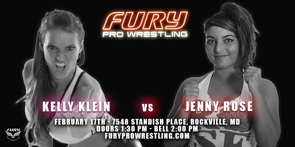 Fury Pro Wrestling returns on February 17th! A new match has just been made as @JennyRose_JRo takes on The Gatekeeper <a href="/RealKellyKlein/">Kelly Klein</a>. Get your tickets at furypro.brownpapertickets.com