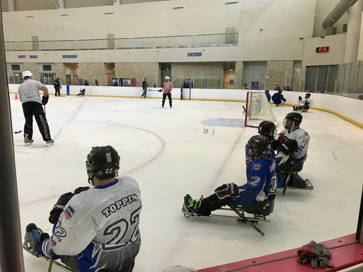 #sledhockey Saturday at #memorialcity