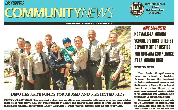 Jan. 18-24, 2019 Hews Media Group-Los Cerritos Community eNewspaper #communitynews #journalismmatters http://www.loscerritosnews.net/2019/01/19/jan-18-24-2019-hews-media-group-los-cerritos-community-enewspaper/ …