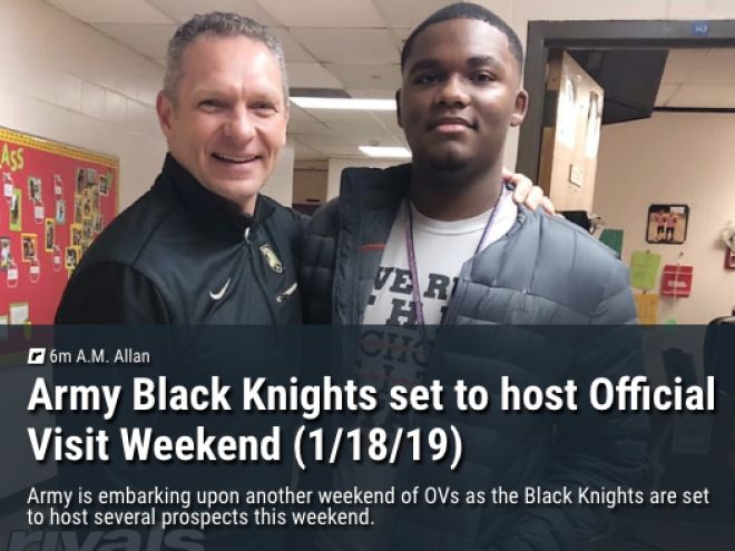 goblackknights's tweet photo. Army Black Knights set to host Official Visit Weekend (1/18/19)
#ArmFootball is embarking upon another weekend of OVs as the Black Knights are set to host several key prospects this weekend.
GBK Update ➡️ https://t.co/hZvvHPpKPM https://t.co/jBtSK0zY2w