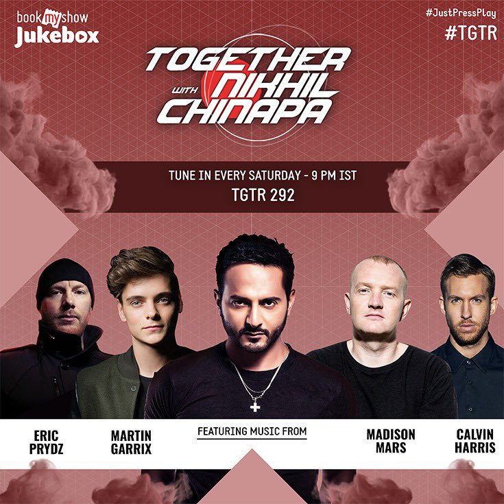 Nikhil Chinapa (@nikhilchinapa) on Twitter photo Brand new episode of my radio show TOGETHER is up! One hour of fabulous dance music and we kick off with an awesome new tune by <a href="/CalvinHarris/">Calvin Harris</a> + @RagNBoneManUK!!
To listen 👉 in.bookmyshow.com/music?type=rad… <a href="/BMSJukebox/">BookMyShow Jukebox</a> #TGTR Brand new episode of my radio show TOGETHER is up! One hour of fabulous dance music and we kick off with an awesome new tune by <a href="/CalvinHarris/">Calvin Harris</a> + @RagNBoneManUK!!
To listen 👉 in.bookmyshow.com/music?type=rad… <a href="/BMSJukebox/">BookMyShow Jukebox</a> #TGTR