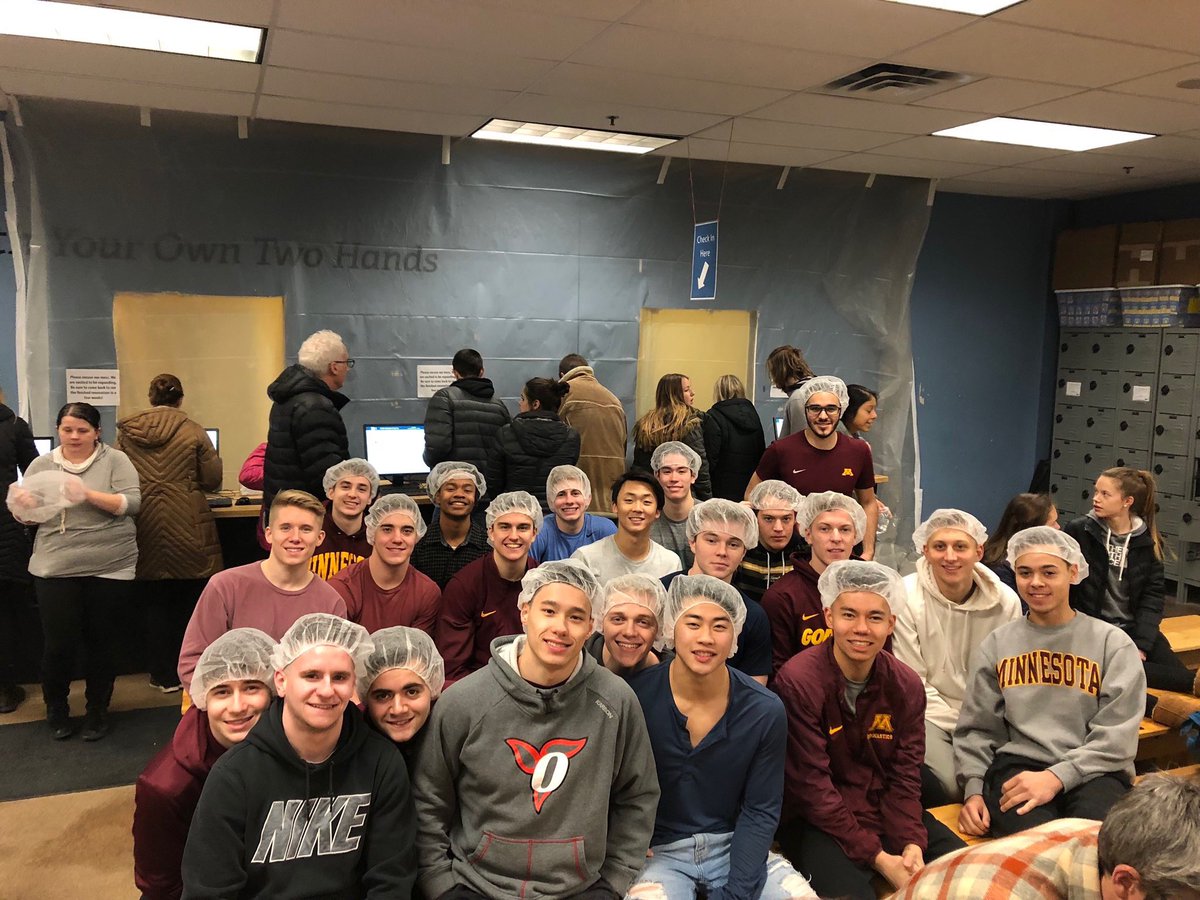 thegopherway's tweet photo. .@GopherMGym visited both Hope Lodge and Feed My Starving Children during the semester break. Thanks for doing it #TheGopherWay and representing the #Gophers well! https://t.co/cD31e8XmCM