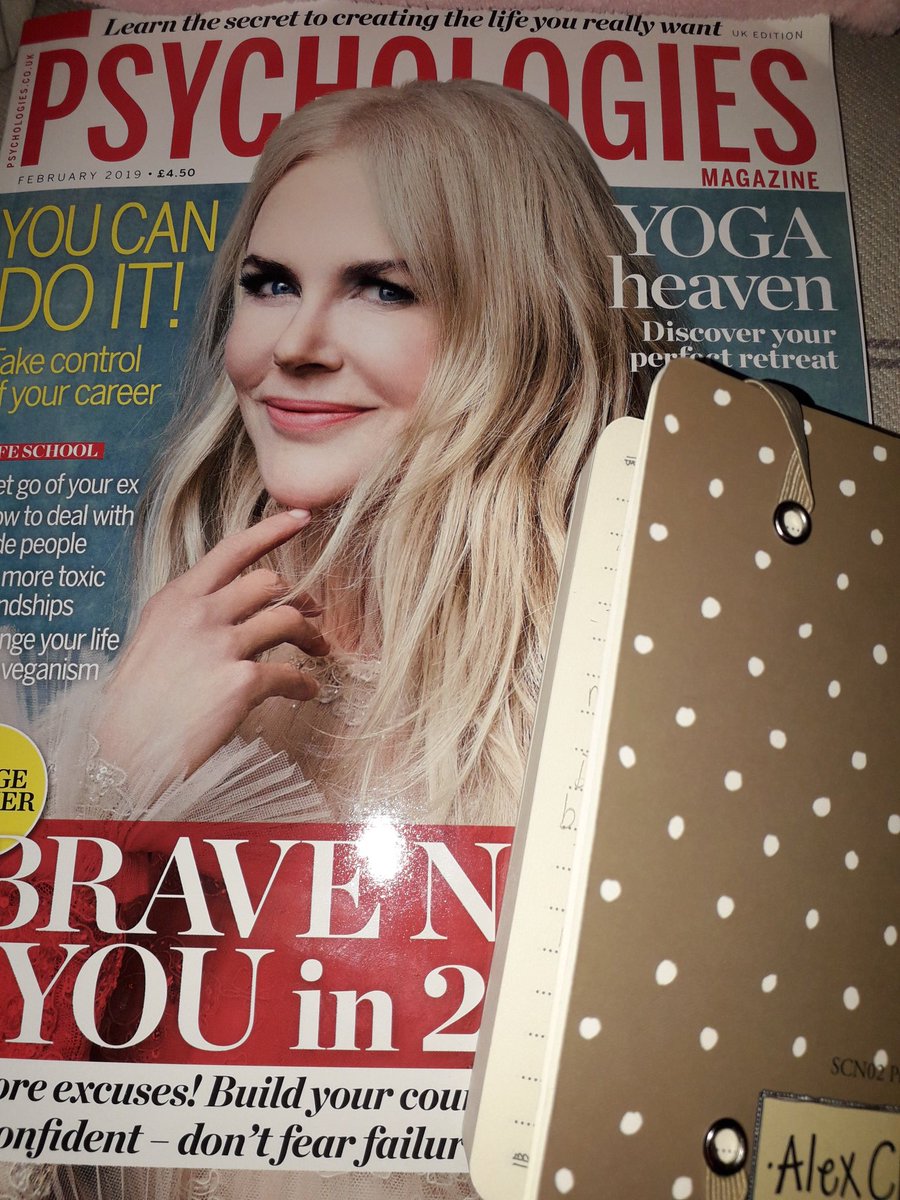 button03_4's tweet image. After a week in bed with flu, catching up on some reading and making notes for the year @PsychologiesMag #movingforwards #feelingbetter