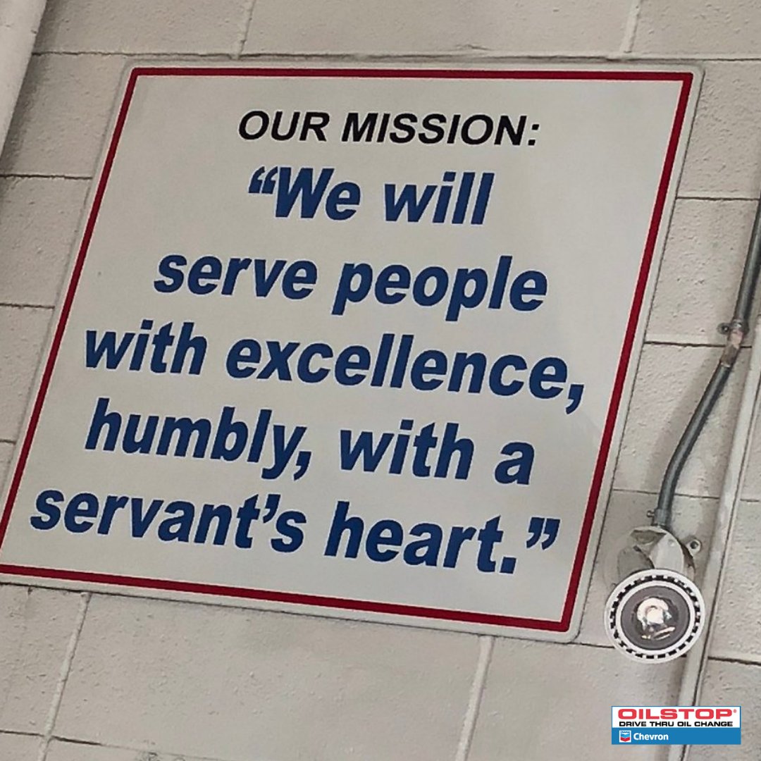 OilstopInc's tweet photo. "My oil change place’s mission ...@OilstopInc Love it!"  @toddmulbarger on Twitter

Thank you Todd! We work diligently to live by this mission statement.

#oilstop #teamoilstop #missionstatement #carcare #customerservice #csx https://t.co/vMwFDdg3Vz