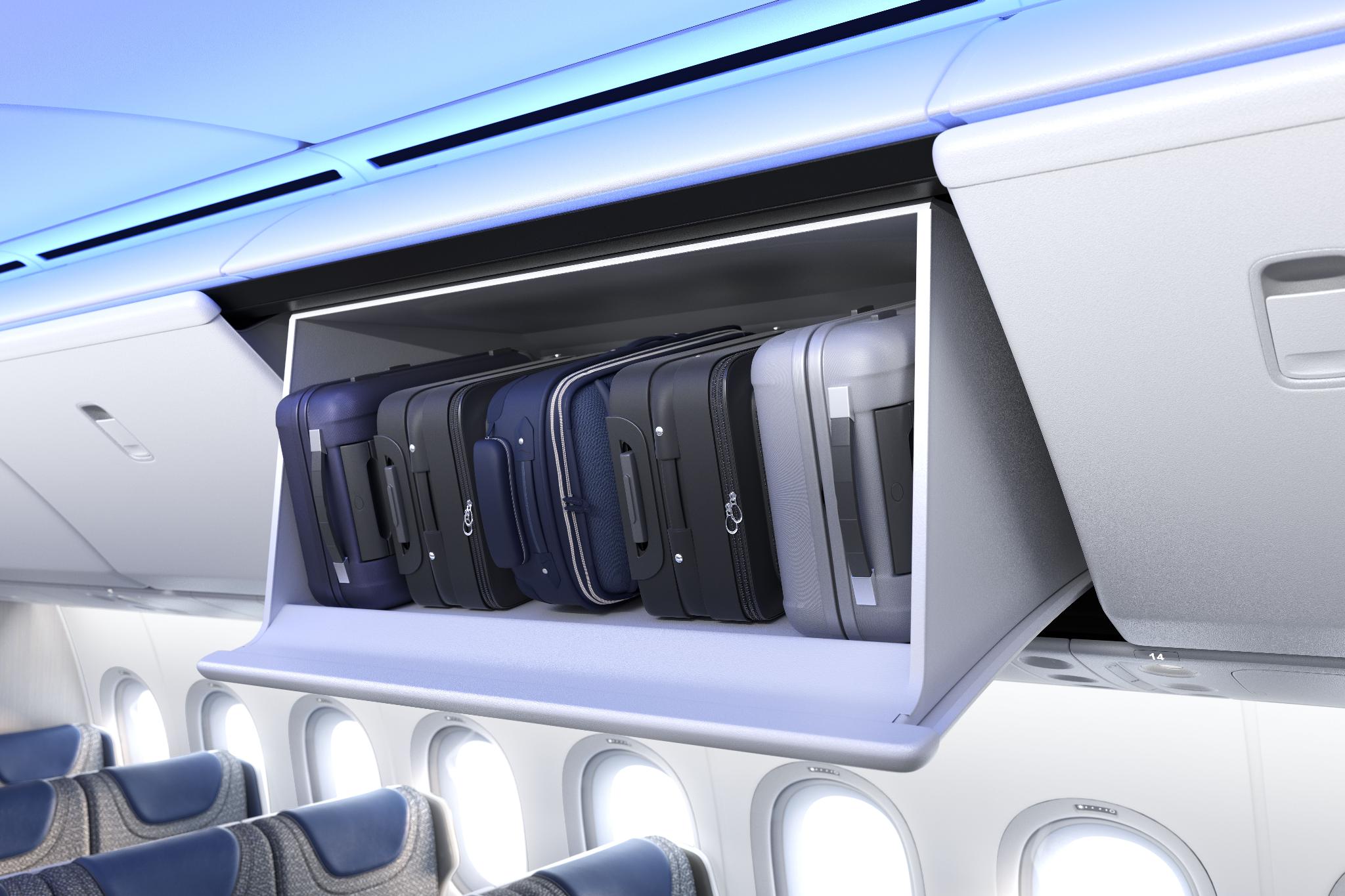 Luggage bins best sale aircraft