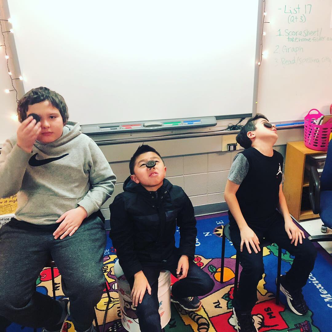 Miss_Lyons1's tweet photo. Ops! Forgot to post some before Christmas fun in 4th! Making elf traps with @Miss_Manns1st class &amp; holiday party games! #isdstrong #isd4thgrade https://t.co/UuG8L2DHKt