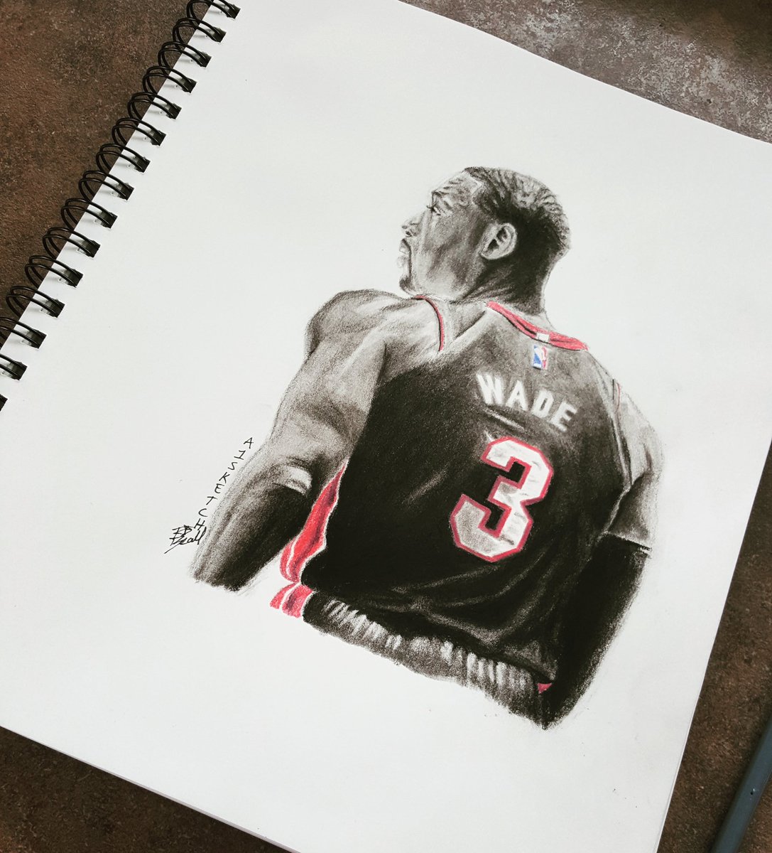 Beall_ucanbe's tweet photo. Charcoal sketch of @DwyaneWade sad it's his last season. One of my favorite players. #onelastdance
#sketch #art #drawing #pencilsketch #sketchbook #artlife #artists #portrait #pencil #pencilonly #artstudy #nba #heat #miami #miamiheat #flash #fanart #red #3 #legend #illustration https://t.co/UwBK6X51at