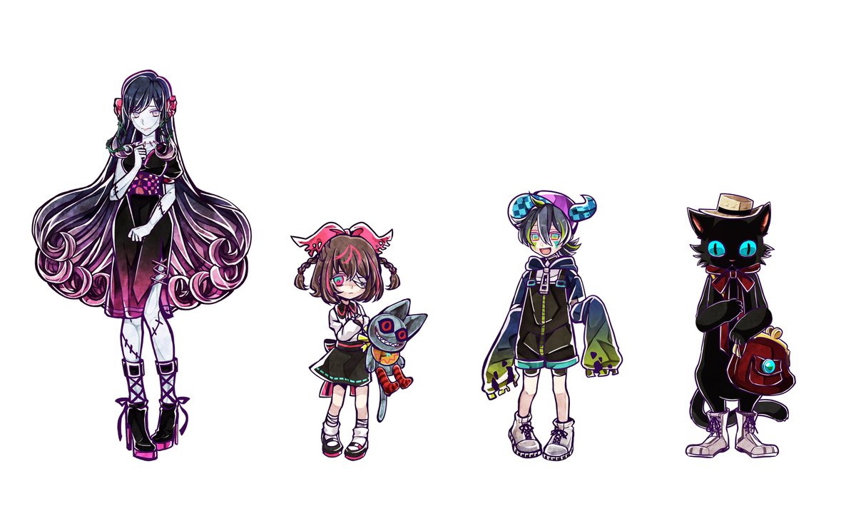 深夜にこっそり 囚われの館キャラの全身ビジュアル公開じゃ スタジオわさ スタジオわさびのイラスト