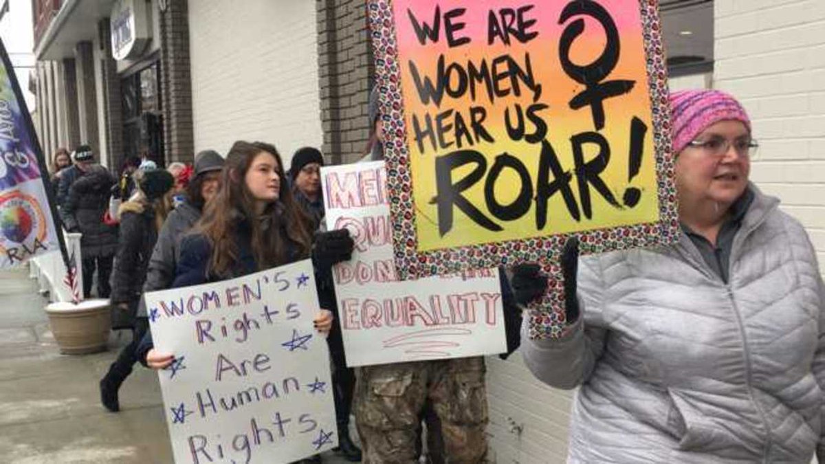 WKBN's tweet photo. Snow doesn't stop women's rights march in Sharon https://t.co/qOOOV6IpbD https://t.co/FJvQ9ChHTD