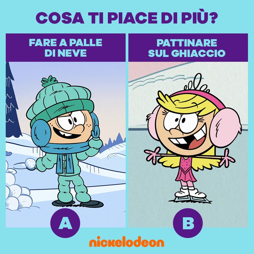 NickelodeonIT's tweet photo. E a voi piace la neve? ❄️⛄️ https://t.co/UrtZi3Ja06
