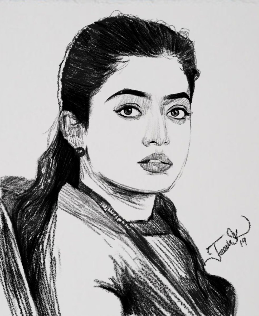 Rashmika mandanna😘 Pencil drawing : r/drawing