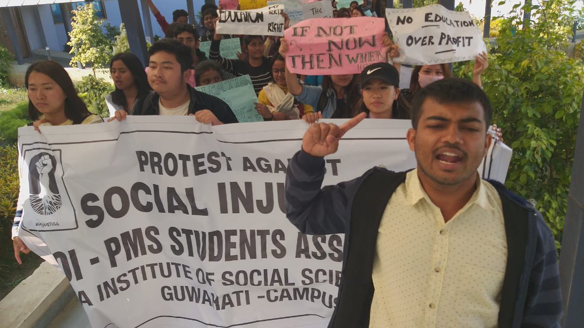 tissforeveryone's tweet photo. #TISS_for_Everyone
#We_came_to_study
#Do_not_bound__us_to_die
@ugc_india
@PMOIndia 
@CMOfficeAssam 
@himantabiswa 
@kajal_jaihind 
@Arundati_roy
@medhanarmada 
@KirenRijiju 
@PemaKhanduBJP 
@TOIIndiaNews 
@TheHinduCentre 
@theshillongtime 
@RahulGandhi 
@ShashiTharoor https://t.co/7CteaNAOox