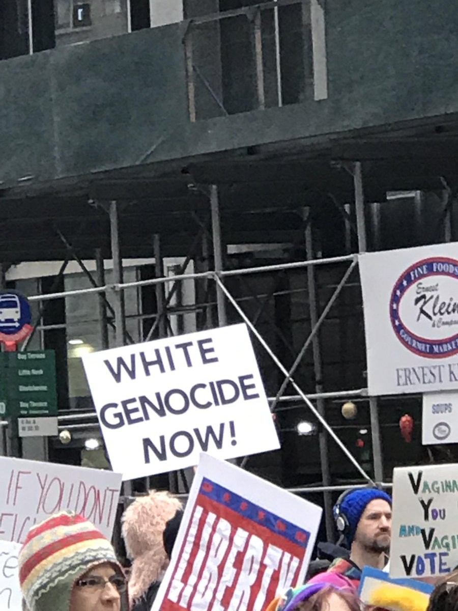 #WomensMarch2019 - Anti Semite march filled with 'white genocide' signs too