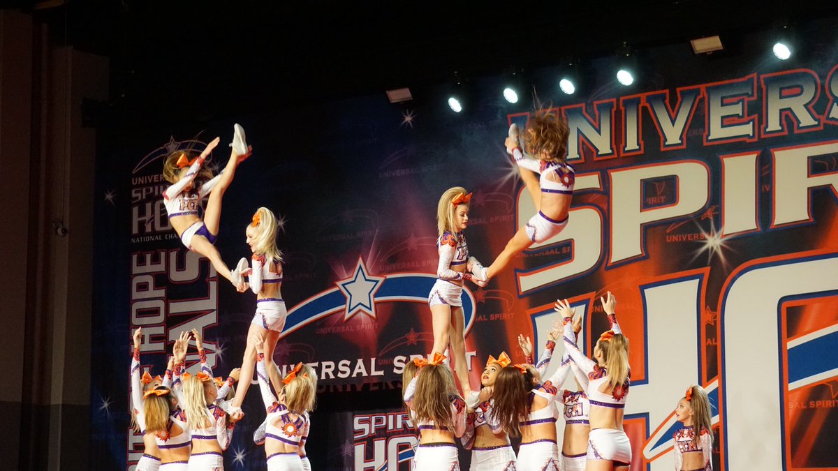 PCMCheer's tweet photo. And we are ending the day #PCMproud as we hit 6 for 6 zero deduction routines ending the night with Fearless who kicked some serious booty! We are thrilled and are looking forward to tomorrow! Here we come #PCMtakesSPIRITOFHOPE https://t.co/Pi8p4ICNL6