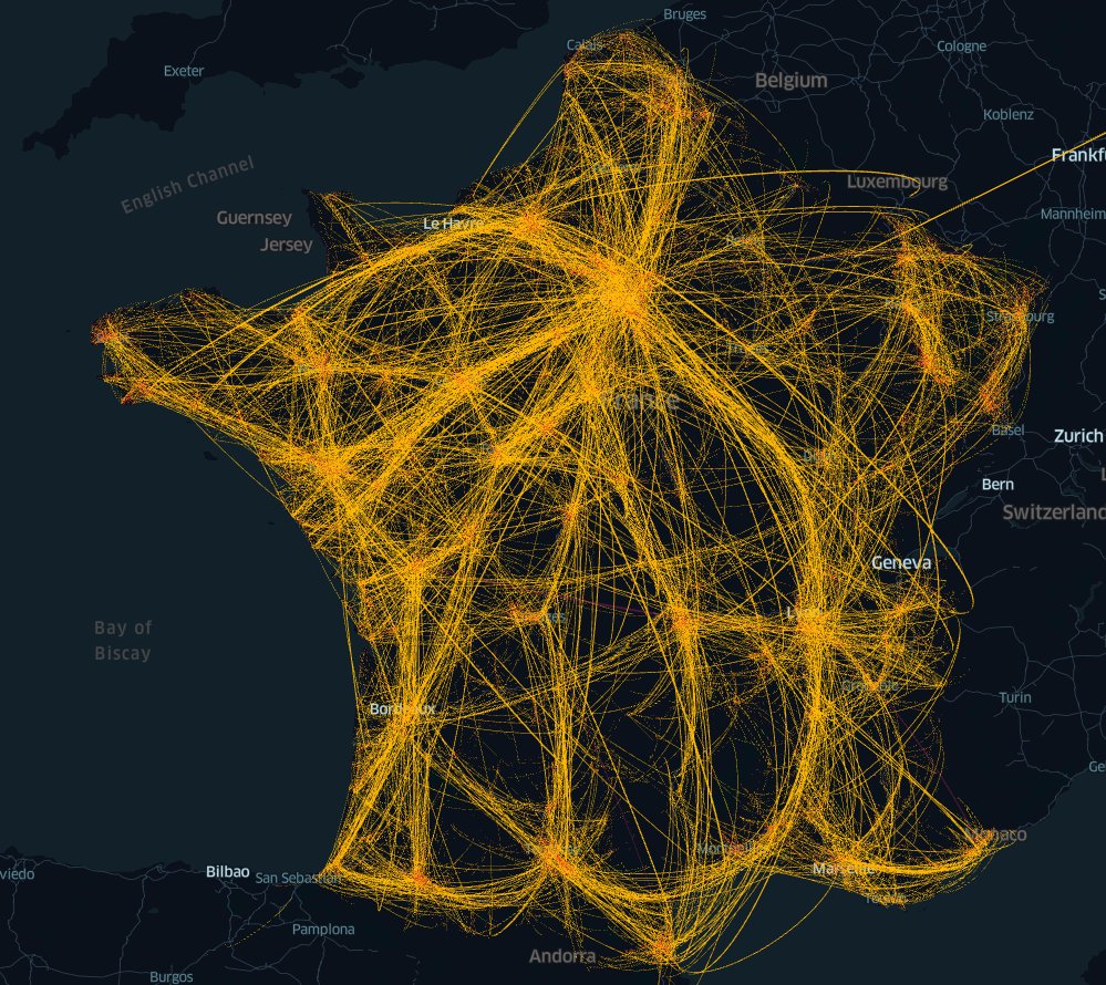 #travauxDeNuit #24hducode @24hcode 150.000 trajets représentés avec kepler.gl  @PanierAvide