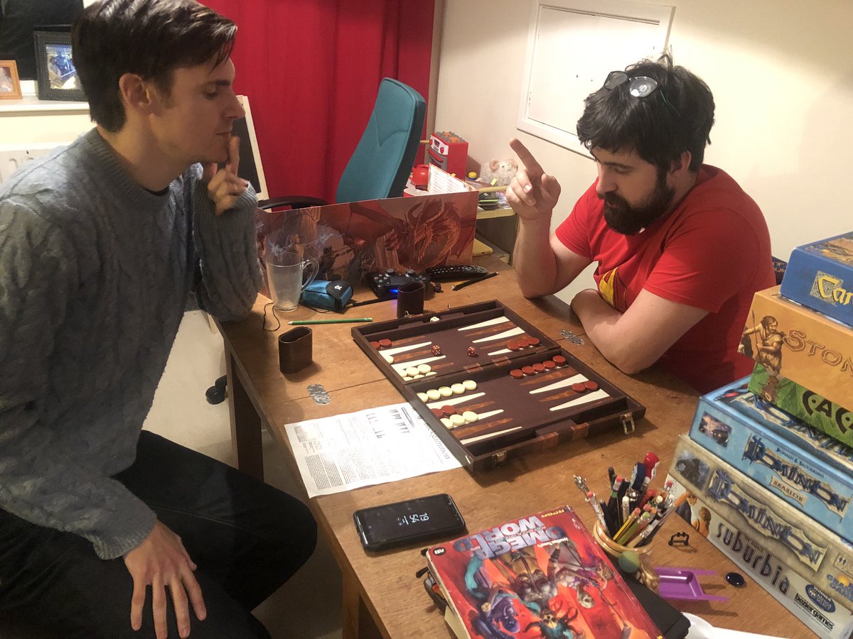 MelancholyMalf's tweet image. Another night of gaming tonight, a quick break from D&amp;amp;D as we welcome two more people to the party but instead a lesson in Backgammon &amp;amp; several@rounds of Love Letter with a feast in between 😄