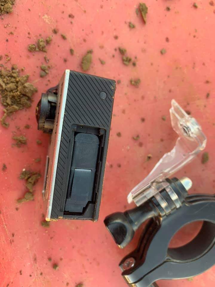 kez_39's tweet photo. The #GoPro had a tough night last night, coming to an untimely end during @CoreyMcCullagh crash. 
#RLP #47GASC #classicweek @SungoldStadium https://t.co/a5vzZPJD4n