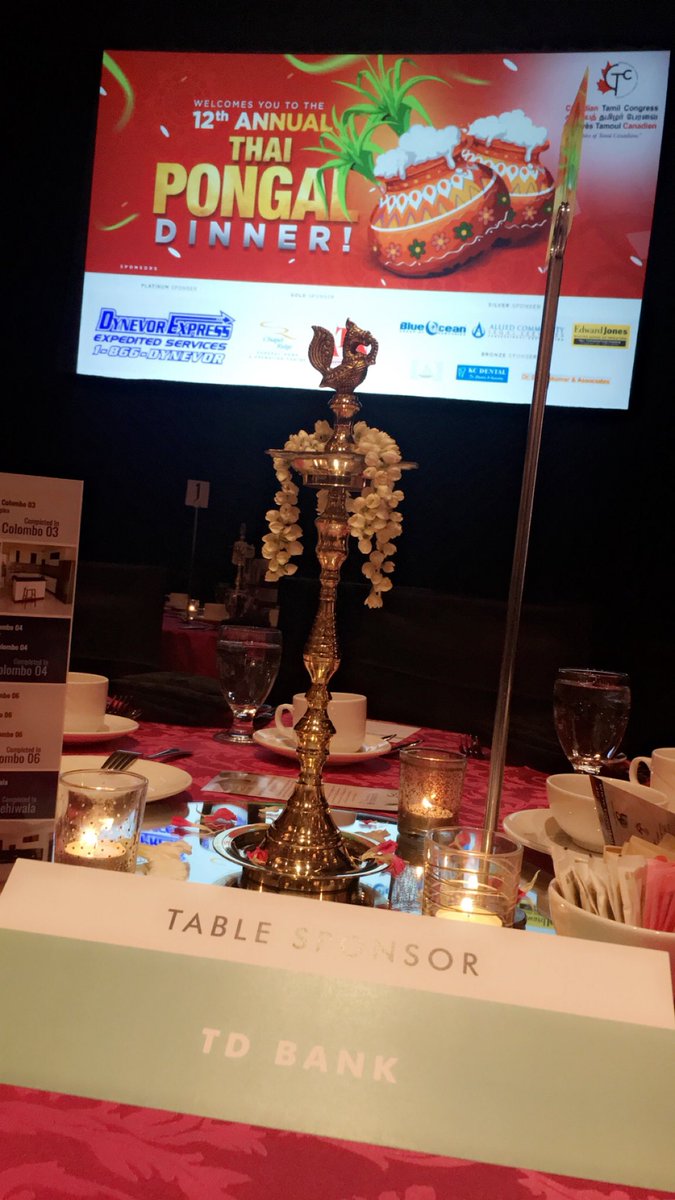 K7kanapathi's tweet photo. Great connections day!  #thaipongal #canadiantamilcongress #january2019 #TDsponser #Sponsor #proudsponsor  @HelderD_TD @GerardDinneen @bacchus_roxy6 https://t.co/fHOFZtxE6f