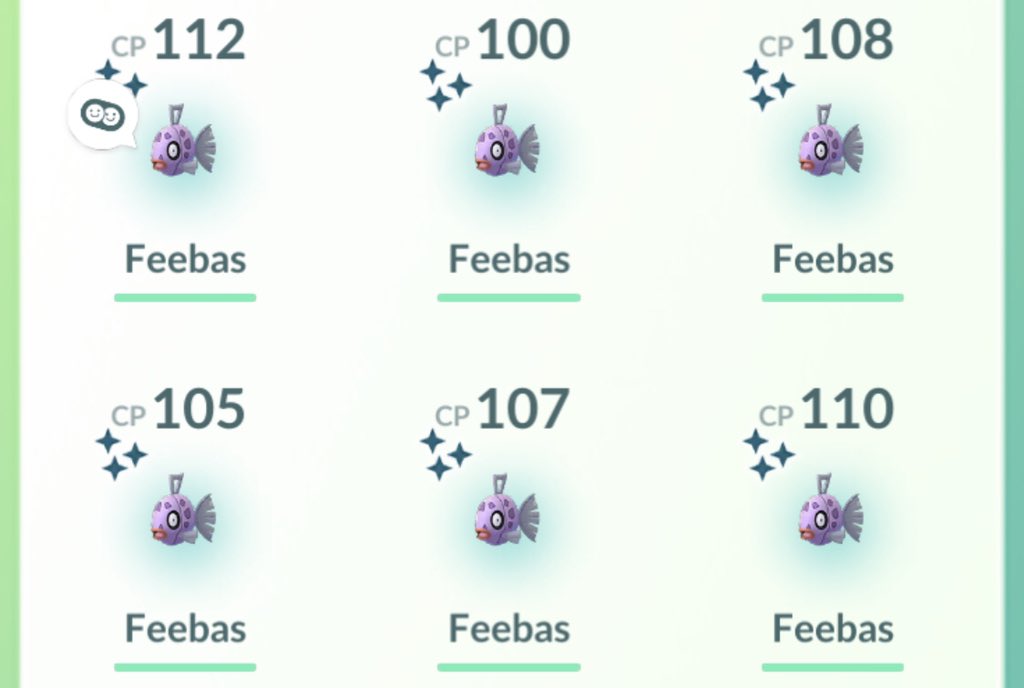 LucasHvass's tweet photo. What a great day! About 63 Feebas quests and 7 shinies, already traded 1 away😆 #Shiny #FeebasResearch #PoGO @Totodilen @MikkelsenTopper @GMTarrix https://t.co/pNFj2R5mPf