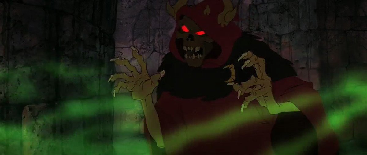 THE HORNED KING (The Black Cauldron)Redeemable: Living embodiment of pure evil who exists to motivate the protags. As irredeemable as they come, that's the point.Does He Fuck: NO TIME TO FUCK, CONKERING EARTH. -ADMIN