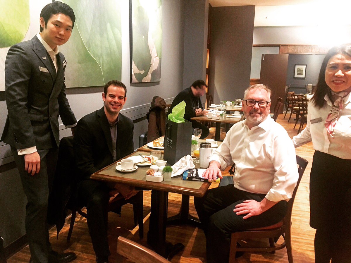 WestinToronto's tweet photo. #ElevateMyStay We’ve recently had a pleasure to host Mr.Gibson and Mr.Polegato. Mr.Polegato is an IT mastermind, so we gifted him a Microsoft Dynamics 365 2018 Edition for dummies (for laughs) and a Westin mug to remember us by (for warmth)😊 #westinharbourcastle #westinhotel https://t.co/JQiLpSiq1b