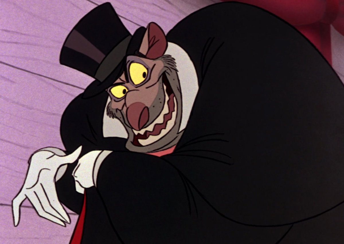 PROFESSOR RATIGAN (The Great Mouse Detective)Redeemable: Another royal-deposer and a real motherfucker at that, with no love even for his underlings. Nope!Does He Fuck: "Carnal release would cause an imbalance of humors that would leave me demotivated and enervated."