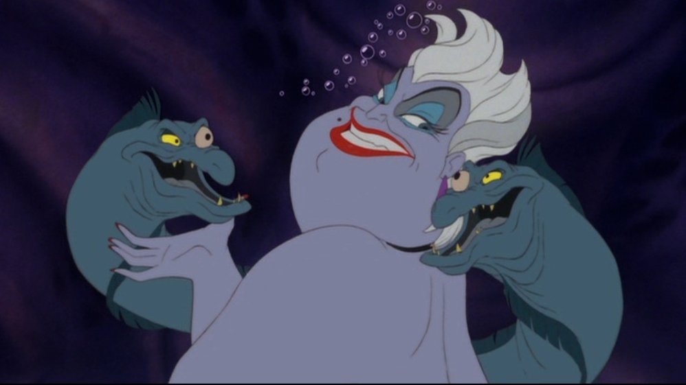 URSULA (The Little Mermaid)Redeemable: I think so? Maybe not by the time the movie starts but it's implied a turning point may have happened when she was a palace sorceress.Does She Fuck: Not anymore, but she's a volcel now, promises she'll get back to it when she wins.