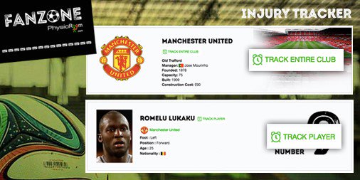 physioroom's tweet photo. Check out the new PhysioRoom FanZone injury tracker! β½
Simply register and start tracking your favourite players/clubs and we'll send you an e-mail notification if their injury status changes!
REGISTER NOW:
https://t.co/KgITWNG2RC
#FPL #EPL #InjuryTracker #FantasyFootball https://t.co/yRGqXcQrvR