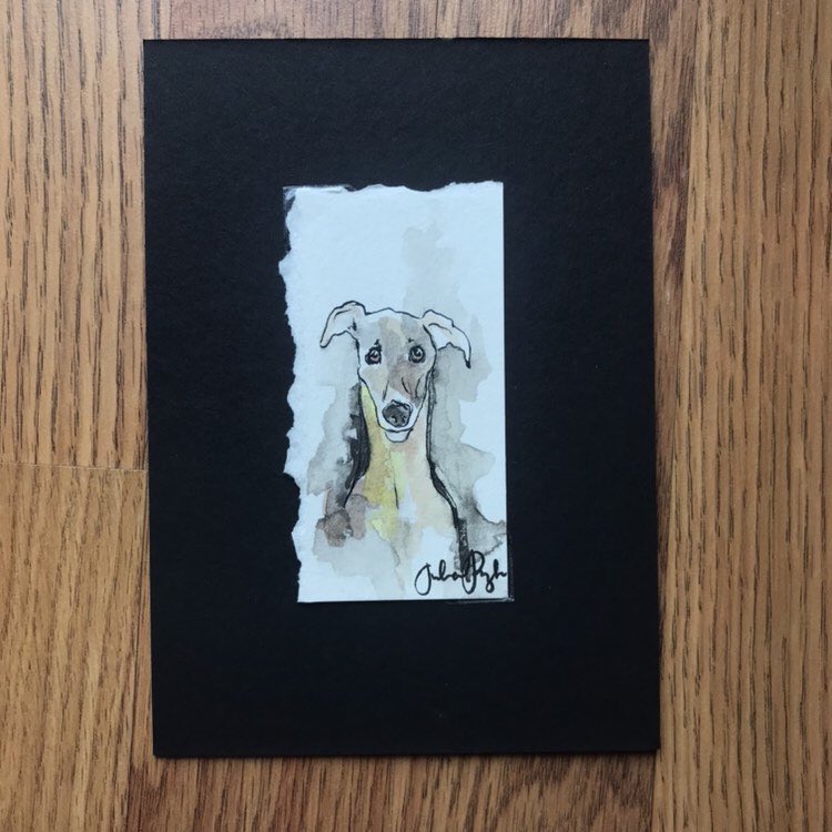 tinybarnstudio's tweet photo. I just listed this guy in my #etsy shop: Teeny Tiny Grayhound Portrait #greyhound https://t.co/4It5pJ7w0Q https://t.co/VPYI0tcPL5