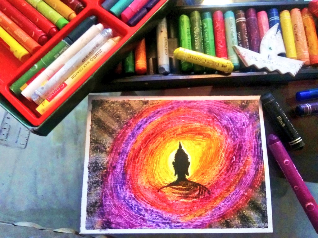 Anilpaik7's tweet photo. My Weekendend try.. crayon art.. #LightInYou https://t.co/Z7Kyi9LPQ8