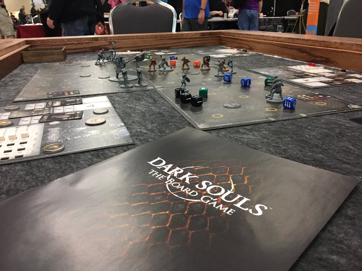 forestandhammer's tweet photo. Thank you @DarkSoulsGame for letting us demo your game ! Caught many 👀 today.  #darksoulsboardgane #tabletopgames https://t.co/utbv0cO91D