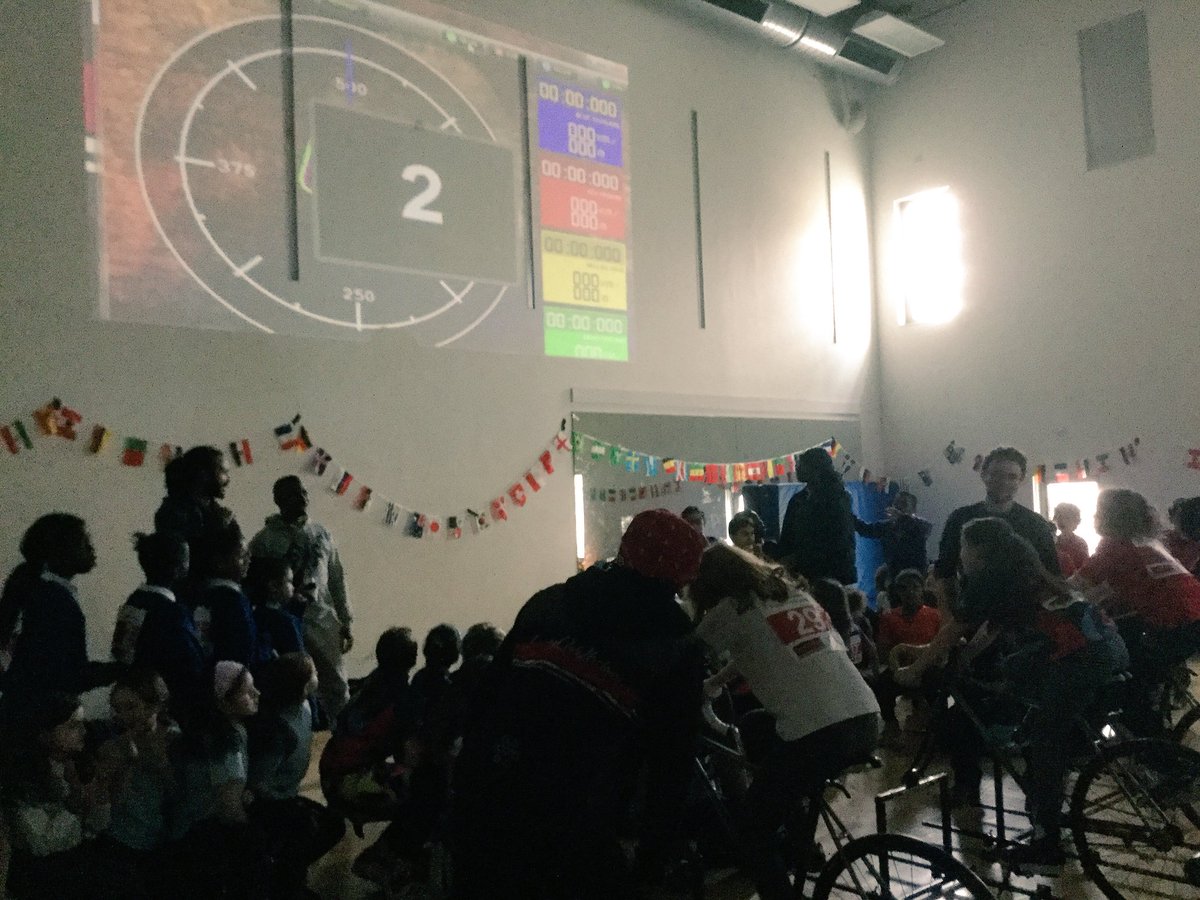 BevDickinson4's tweet photo. Shout out to our @ShacklewellE8 Year 4,5,6 team pedalling to the metal at the #Hackney #Schools #RollerRacing event sprinting the equivalent of a lap of the @velopark on static #Bikes You did us proud girls! ❤️🚲 #NWFed https://t.co/8MGYuycfFn