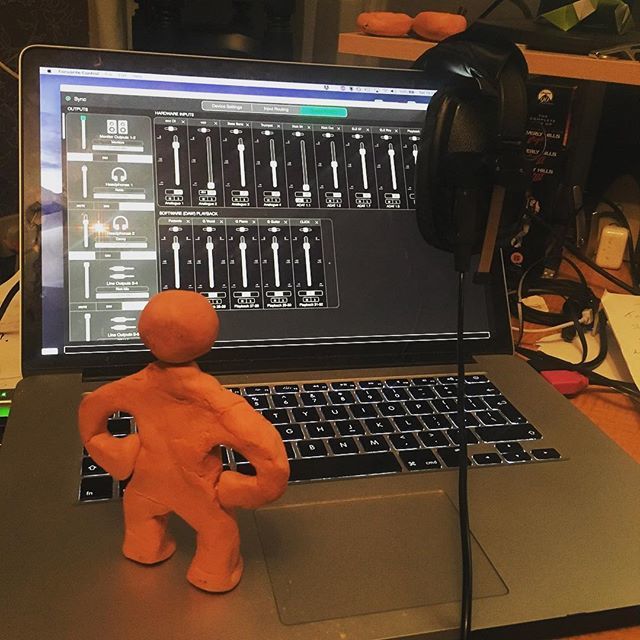 TheRobbMurphy's tweet photo. Getting help from ‘Morphy’ with headphone mixes for tomorrows recording session, NEW TUNES A COMING !! #musicislife🎶 #dowhatyoulove #focusrite #apple #beyerdynamic #red4pre #recordingstudio #protools #homestudio  #mouldingclay https://t.co/LBtwBACyce https://t.co/w5GjLcz1aC