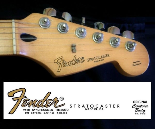 Номер электрогитары. Fender Stratocaster Декаль. Fender Stratocaster голова грифа. Фендер стратокастер гриф оригинал. Fender Stratocaster головка грифа.