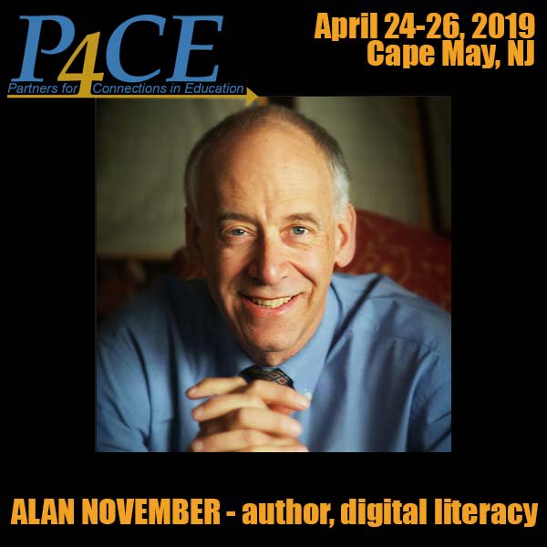 P4CECommunity's tweet photo. If you were with us at BRIDGES 2018, you joined a town hall with Alan November discussing digital literacy and innovation in your classroom. Join us 4/24-26 in #CapeMay NJ to bridge the gap in your school. https://t.co/OHVG78aaww #BRIDGES2019 #P4CE https://t.co/dLYFRUX5Ax