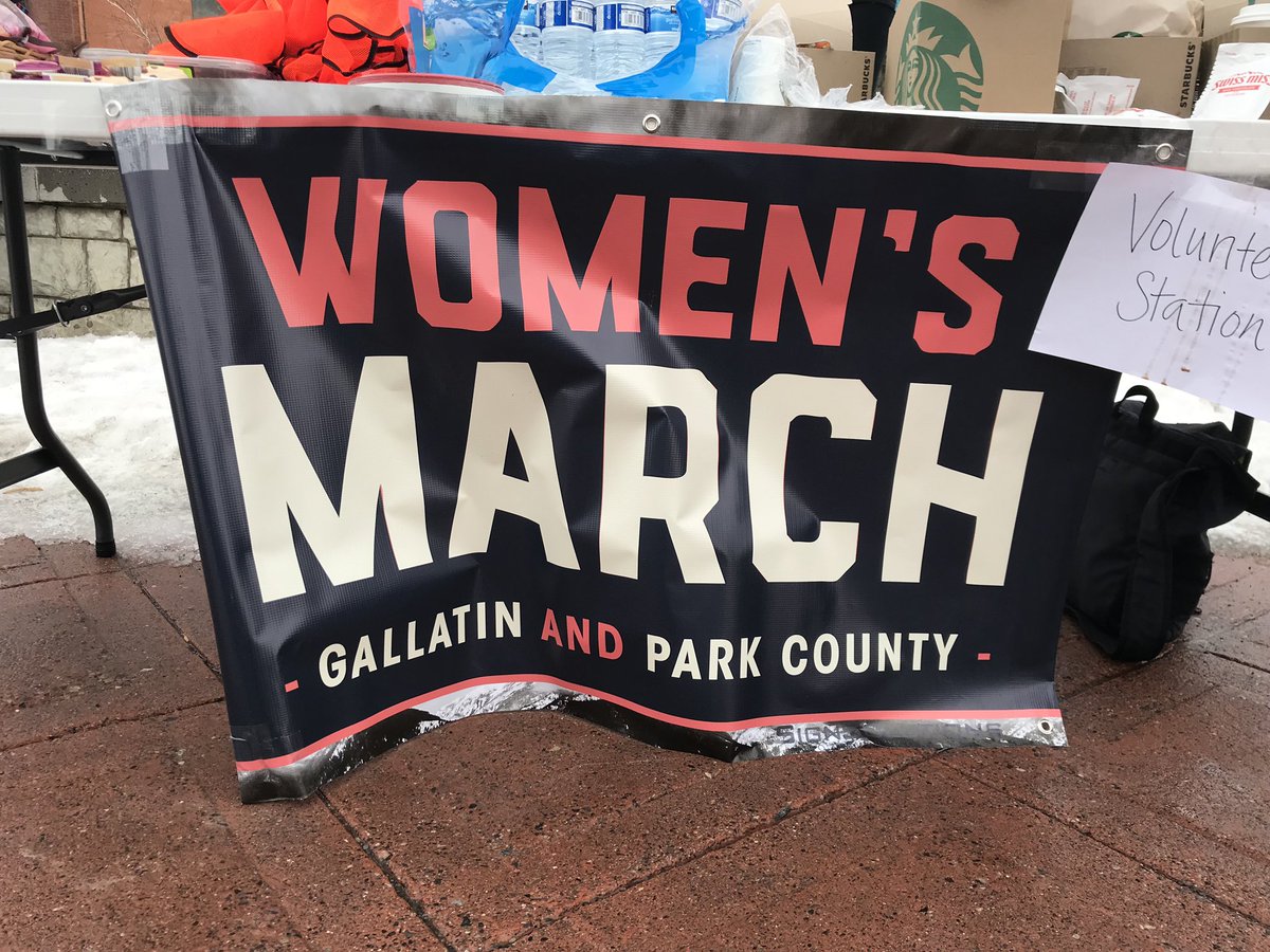 MikeMcCreadyPJ's tweet photo. Thank you @SenatorTester for your support of women across the country! Proud to march with my family in Bozeman today! https://t.co/ngIuCAYfVe
