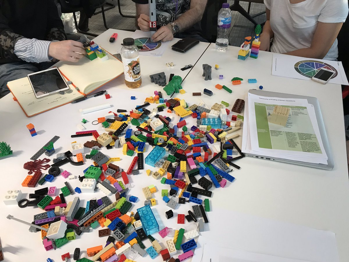 In  @unibirmingham’s  @uob_pgche this week we were exploring  #SmallGroup and  #LargeGroup  #teaching and showcased  #playful  #learning and  #LEGOSeriousPlay  #HigherEducation  #hellobrum  #reflection