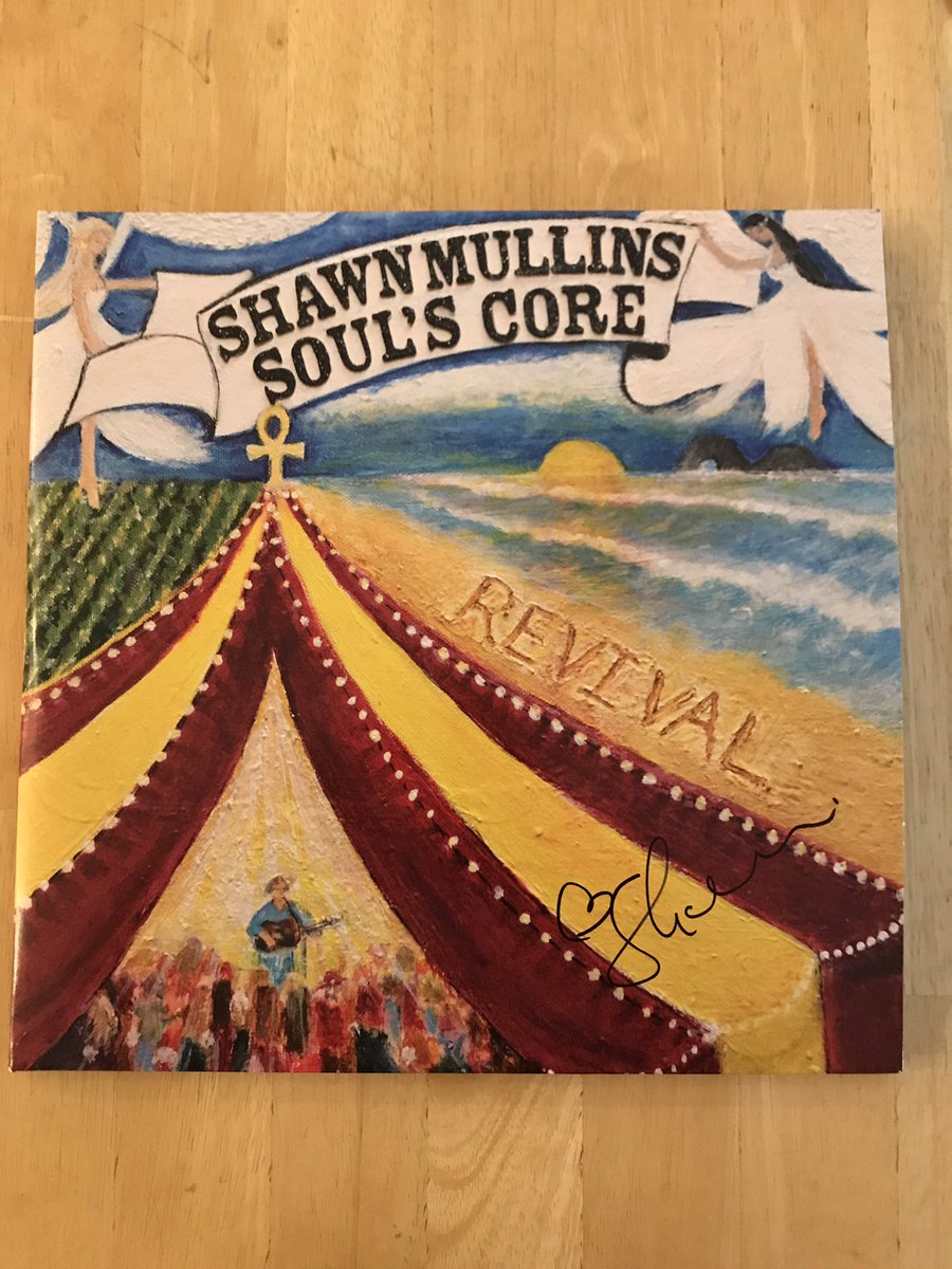 Dug_Brooks's tweet photo. Finally received from @mullinsshawn the vinyl Soul’s Core Revival!  Along with coffee mug, T shirt, hoodie, and hat!  Now if I only had a turntable!  Luckily, have the digital version. Great album, thanks Shawn!  Looking forward to seeing you on @Cayamo in a few weeks! https://t.co/DQinSX2bj3